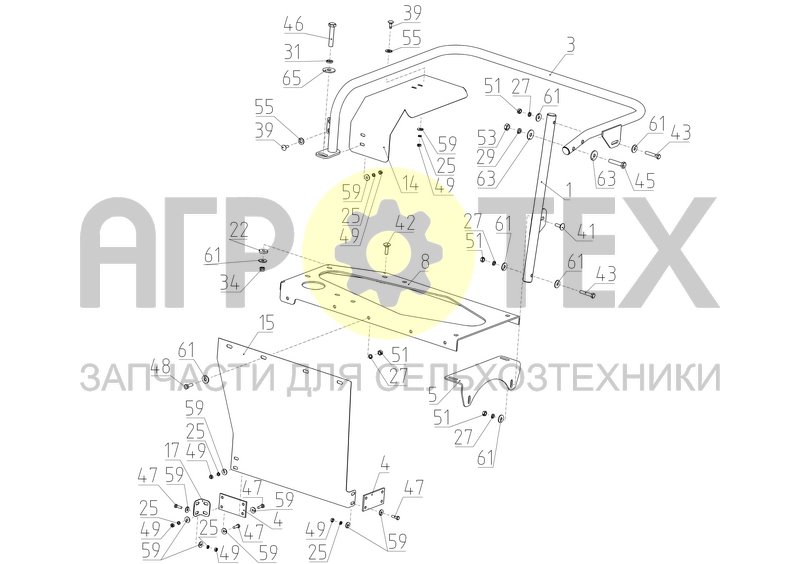 Чертеж Установка элементов капотирования (S300.05.47.050A)